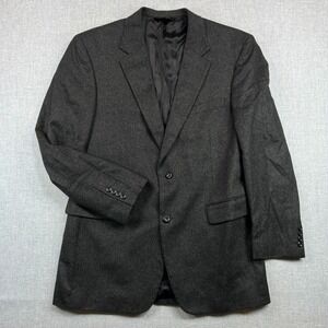 Jos A Bank Mens 44L Charcoal 100% Cashmere Blazer Sport Coat Quiet Luxury Formal